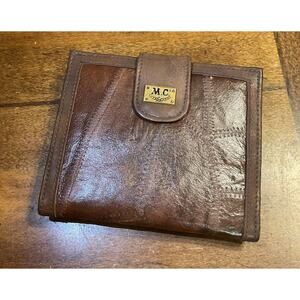 MC (Marc Chantal) Genuine Leather Brown Wallet NEW KISS Coin Purse
